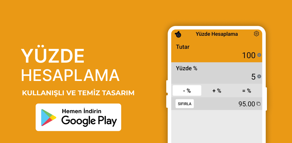 Yüzde Hesaplama Android App İndir